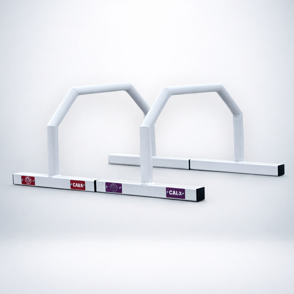 Elite Hexagonal Parallettes Mid – Snow - imagine 2